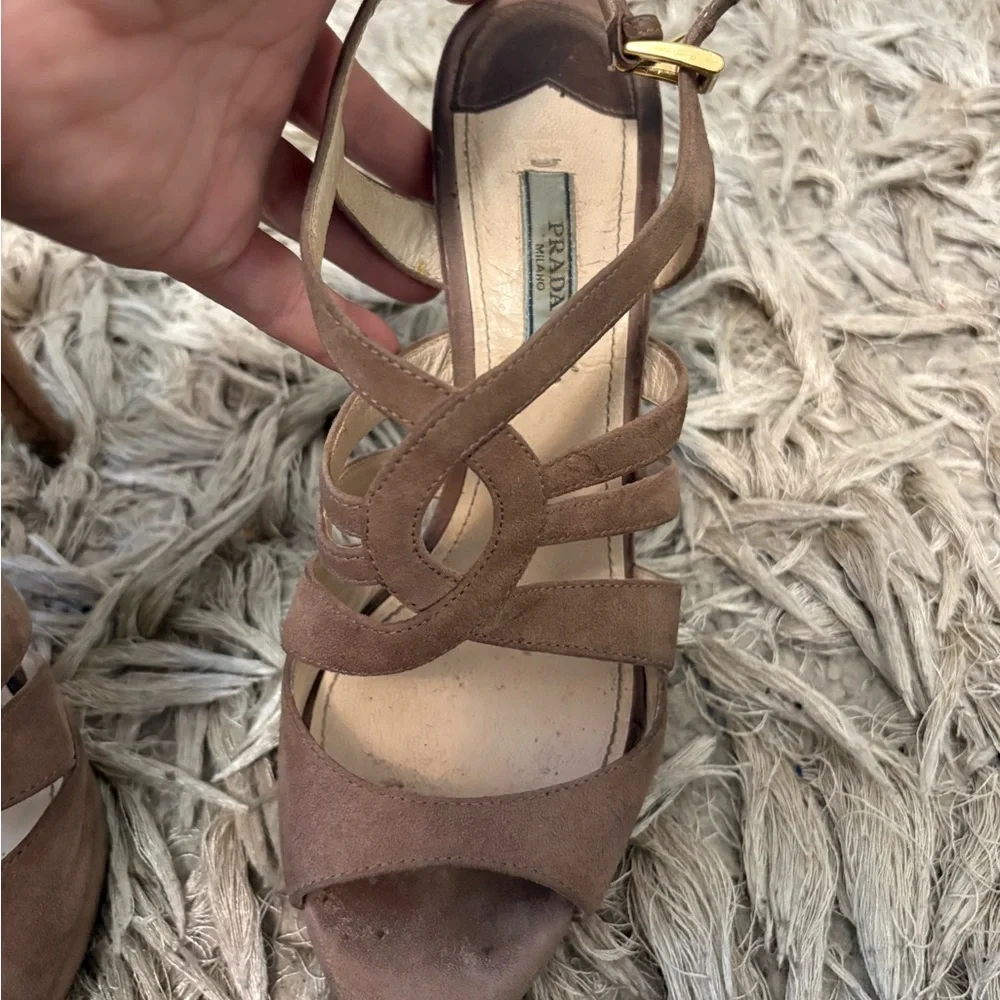 Prada Women's Elegant Brown Heels